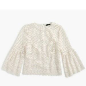 J. Crew daisy lace shirt